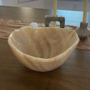 Cb2 onyx raw edge bowl